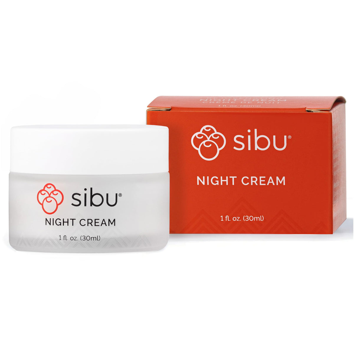 Sibu Sea Buckthorn night cream jar for deep overnight hydration.