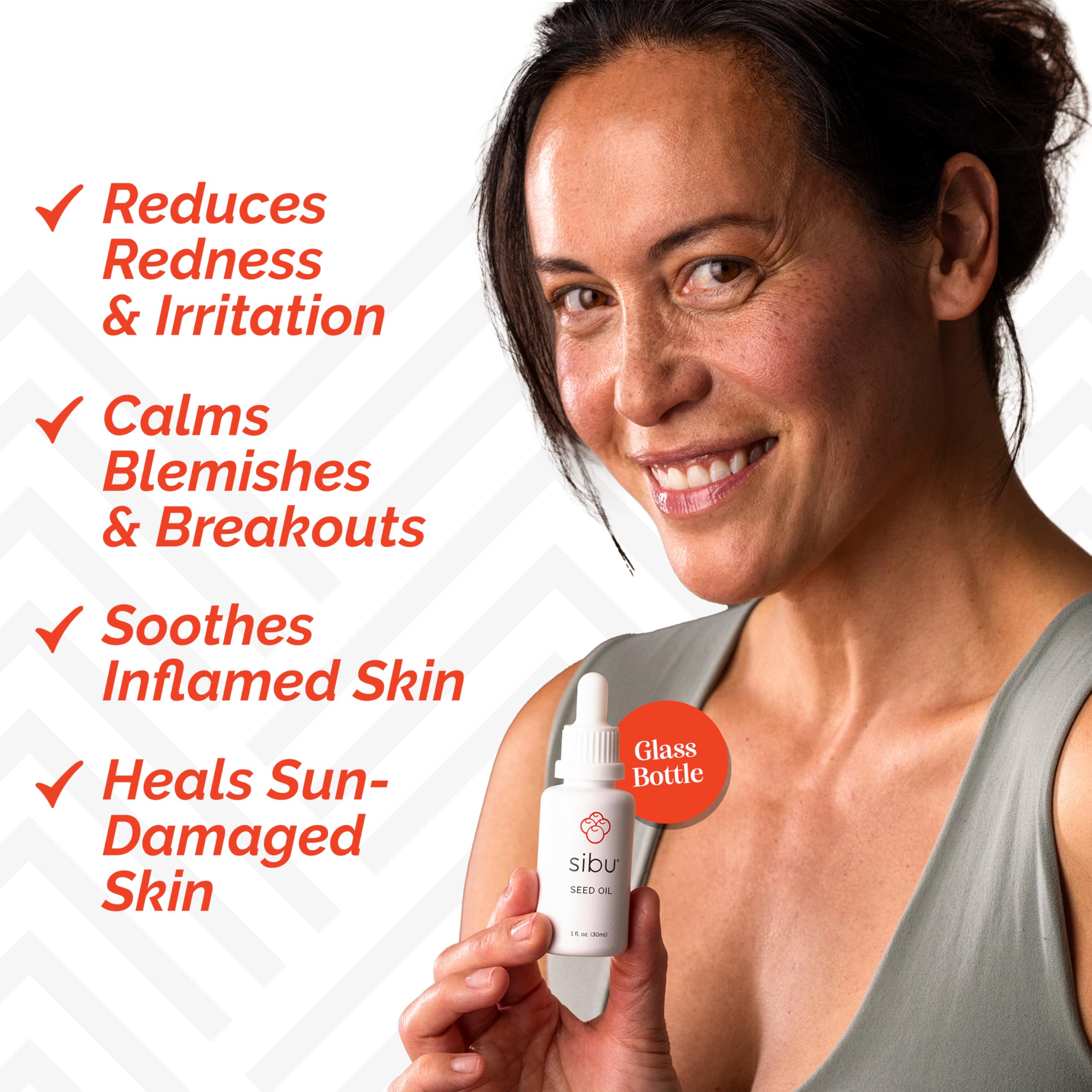 Sibu packaging communicates USDA Organic quality for sensitive skin users.