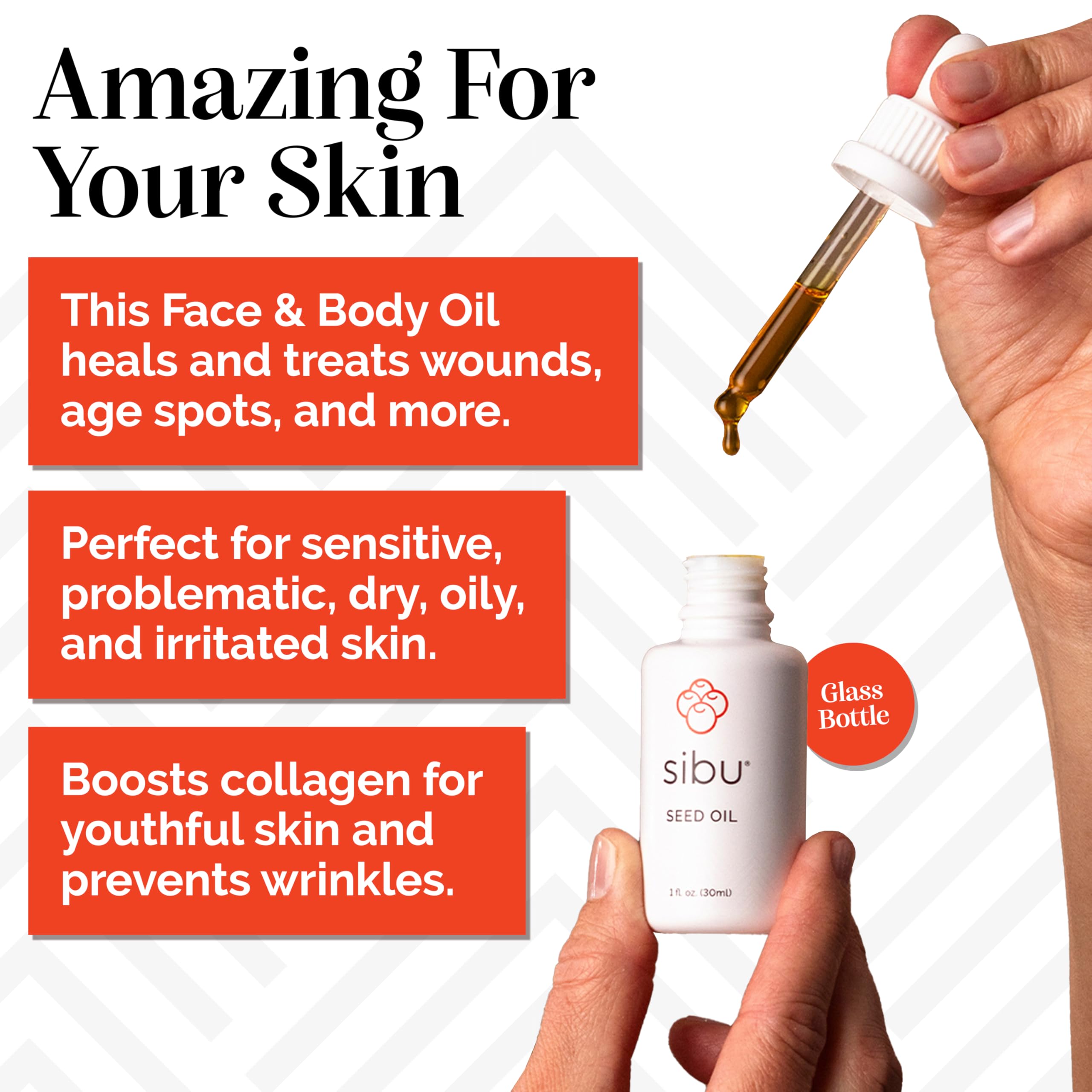 Sibu Seed Oil on lips provides moisture and comfort.