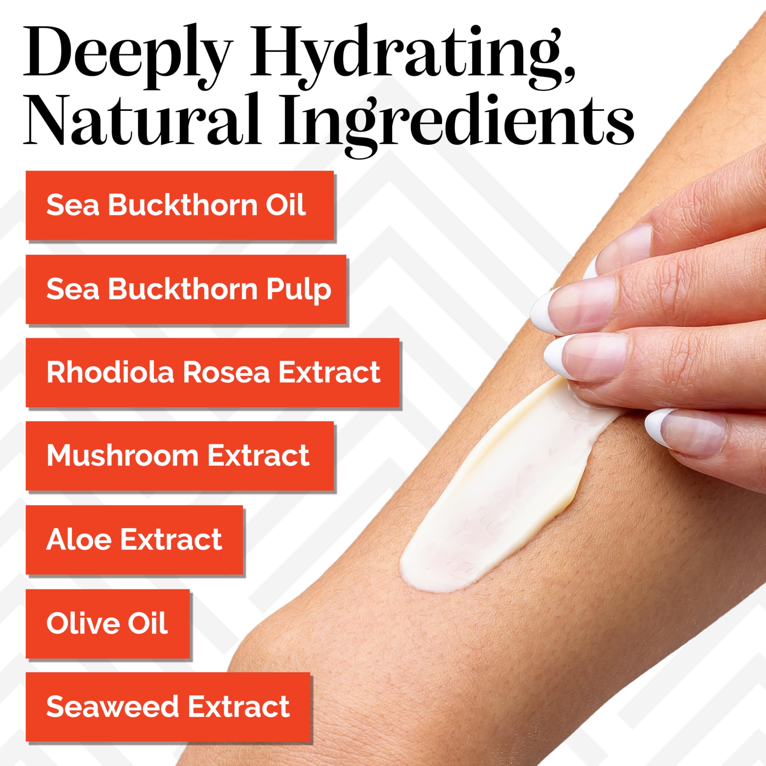 Close-up of Sibu cream texture showing lightweight hydration.