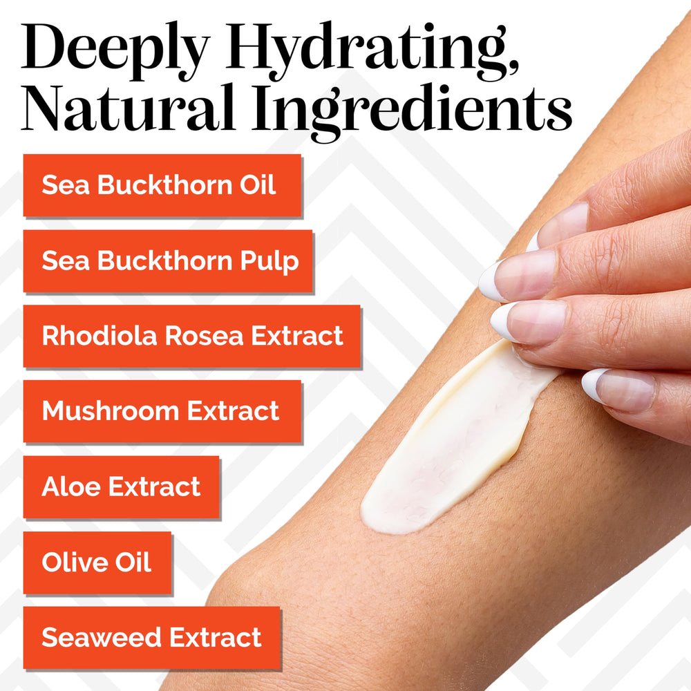 Close-up of Sibu cream texture showing lightweight hydration.