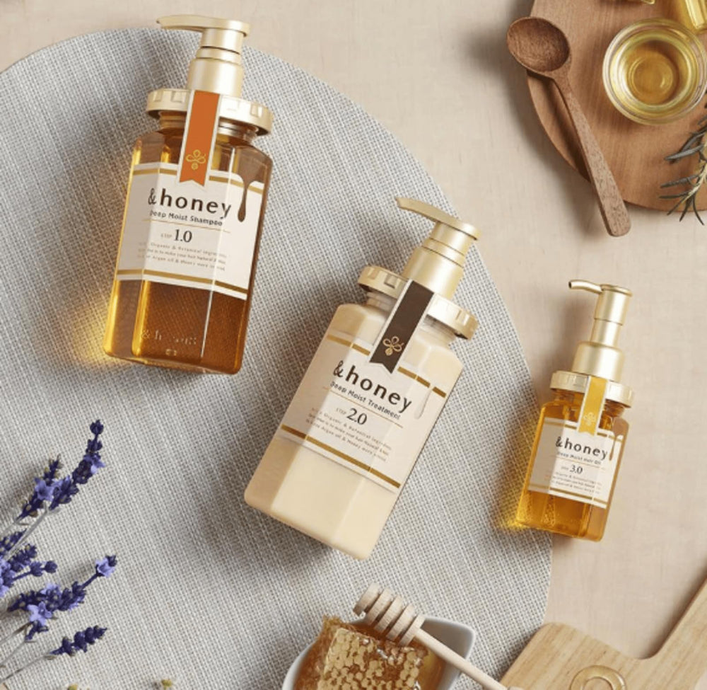 Sidefield &Honey Deep Moist packaging detail emphasizing premium Japan-made quality