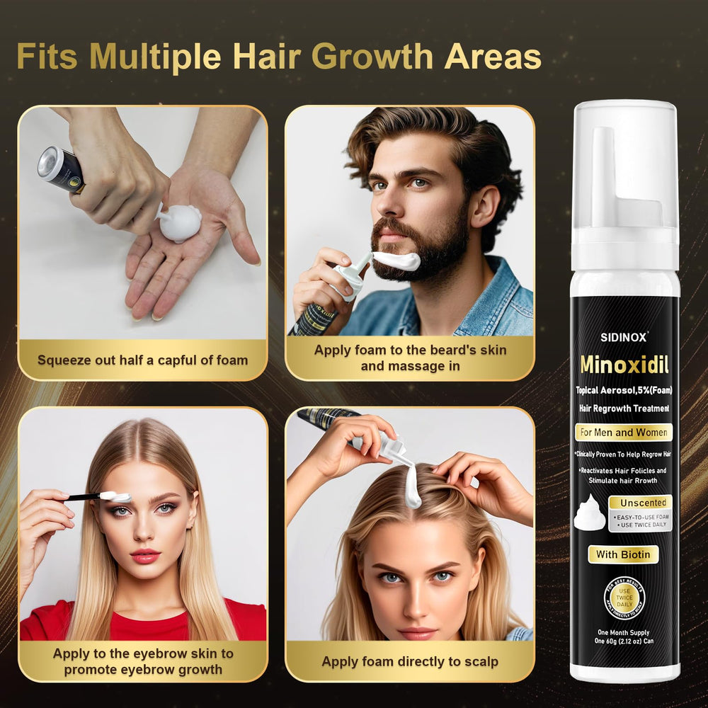 Sidinox thickening close-up shows fuller-looking hair texture.