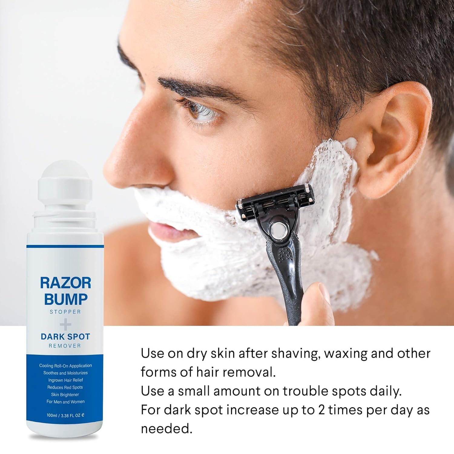 Sielkin Razor Bump Stopper helps maintain an even-looking complexion over time.