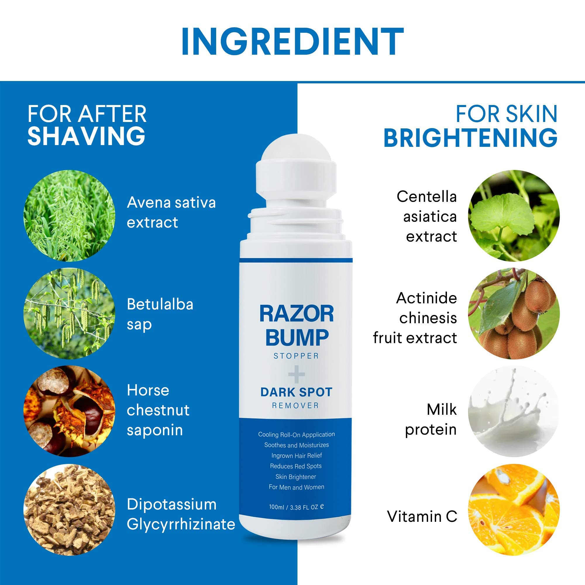 Sielkin Razor Bump Stopper roll-on applicator glides smoothly for targeted relief.