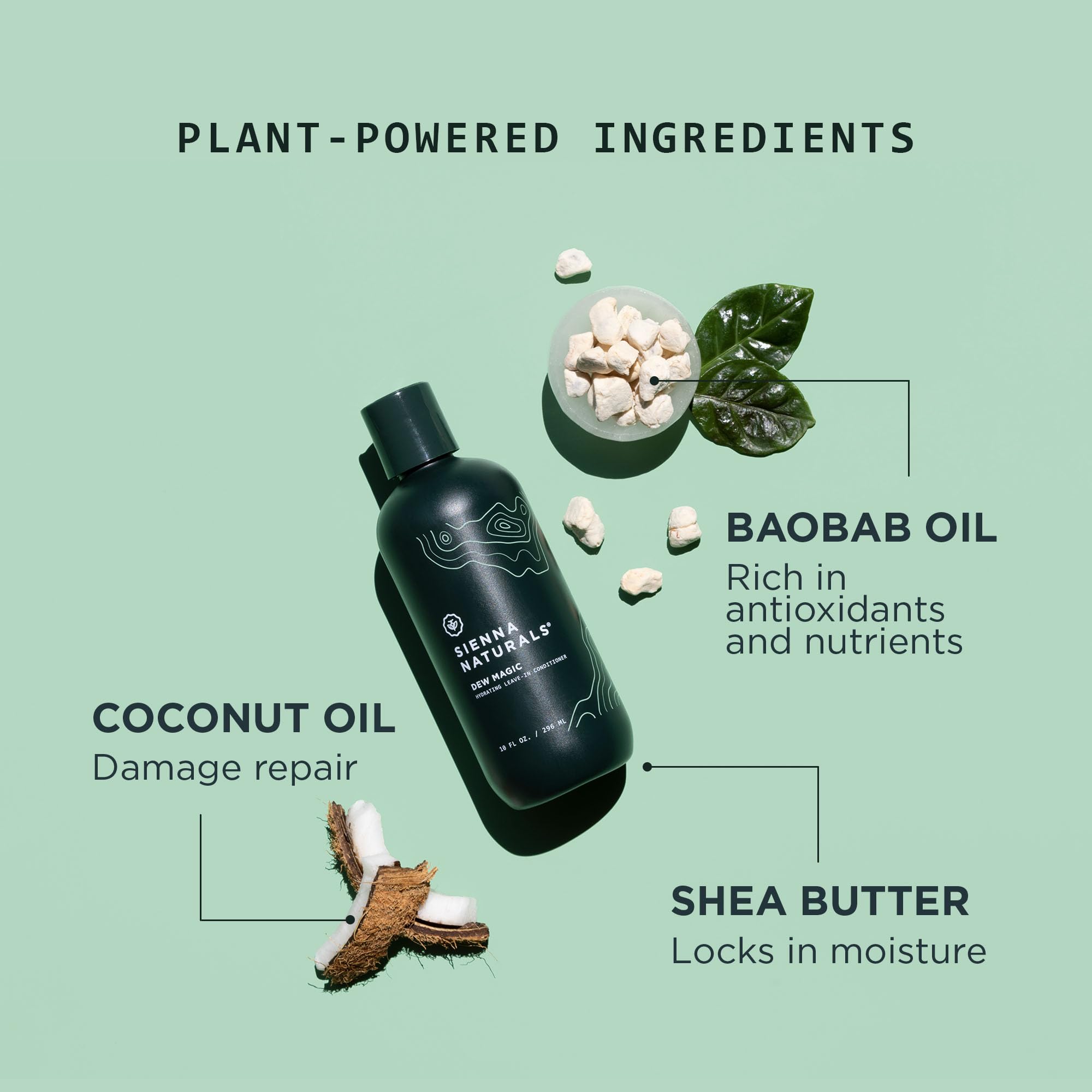 Sienna Naturals Dew Magic Leave-In hair texture showing silky slip and even distribution.