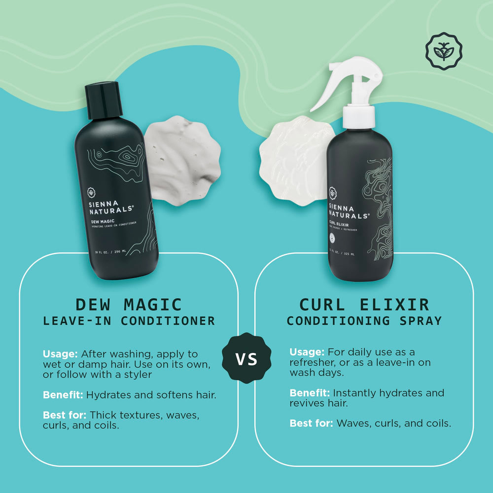 Sienna Naturals Dew Magic Leave-In twist-out prep for defined styles.