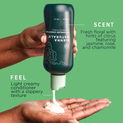 Sienna Naturals Untangled Moisturizing Conditioner in hand shows creamy texture for daily use.