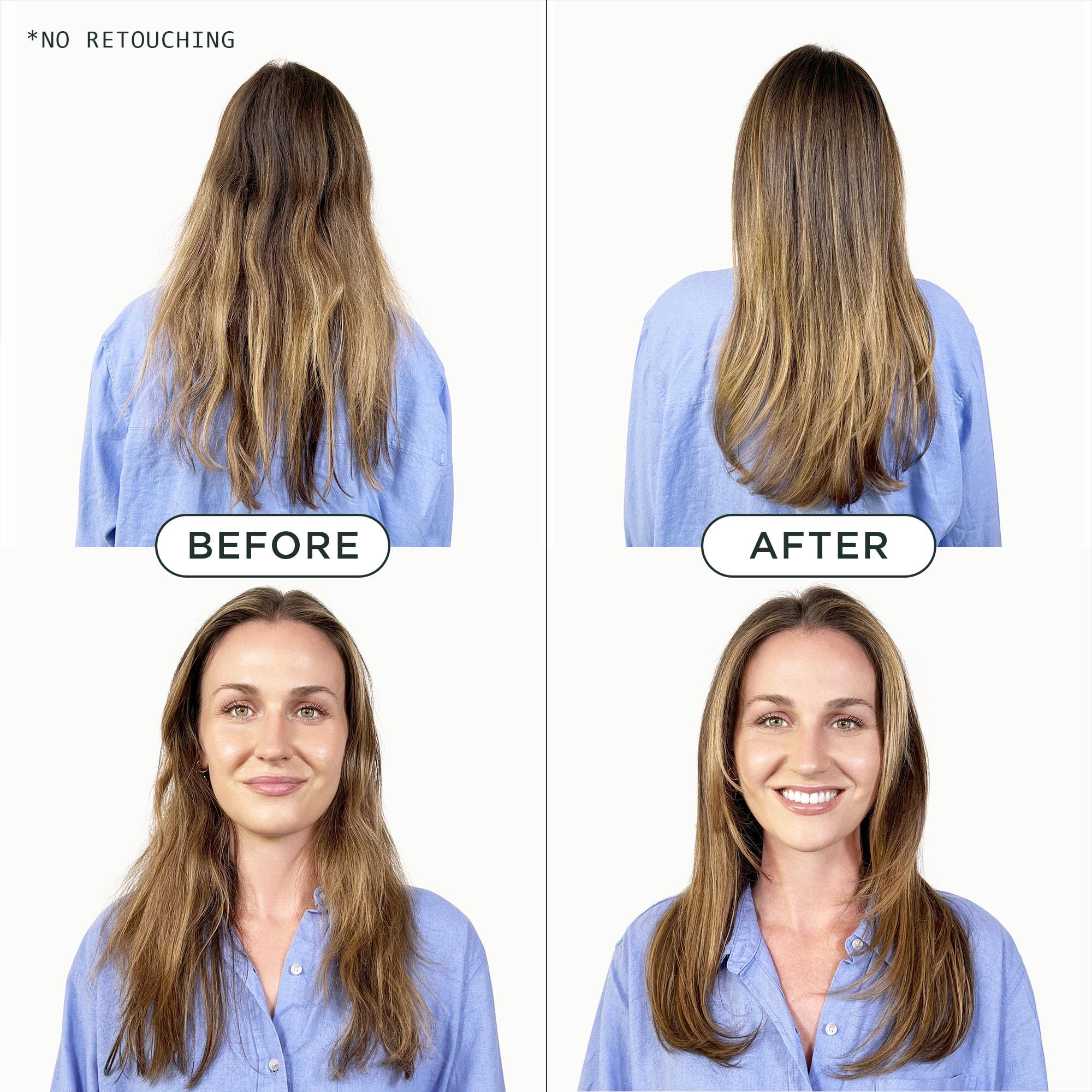 Sienna Naturals Untangled Conditioner pump-dispense demonstrates easy application and even distribution.