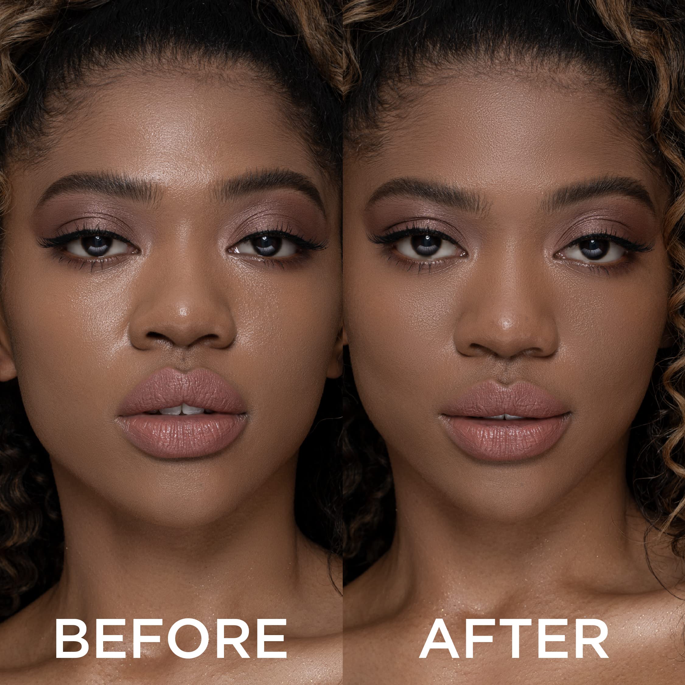 Sigma Beauty application brush dusting shows easy, even setting for long wear.