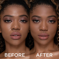 Sigma Beauty application brush dusting shows easy, even setting for long wear.