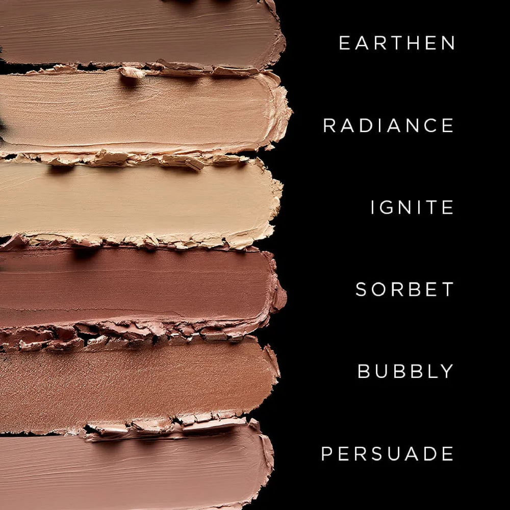 Sigma Beauty Radiance base enhances bronze and gold eye looks.