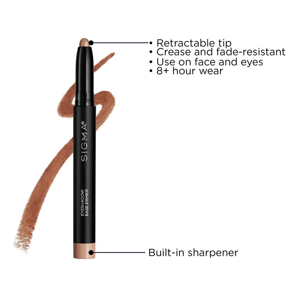 Sigma Beauty Soft golden shimmer complements warm-toned shadow palettes.