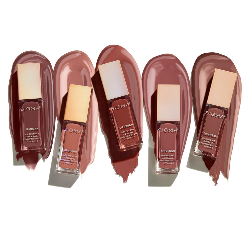 Sigma Beauty Lip Cream swatch reveals lustrous, non-sticky shine.