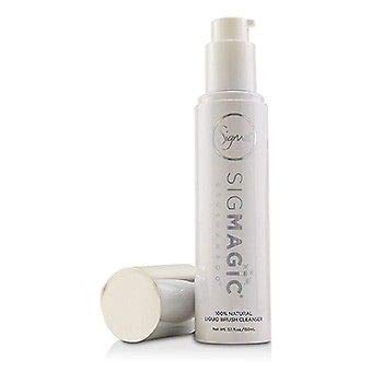 Sigma Beauty Sigmagic Brushampoo used on foundation brush dipped in water for deep clean