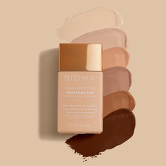 Sigma Beauty Skin Perfector dispensing bottle highlights easy shake-and-blend use.