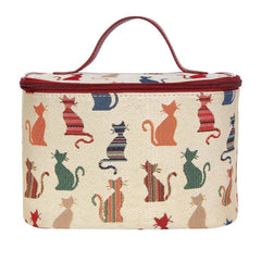 Signare Tapestry Toiletry Bag front view, ideal travel cosmetic organizer.