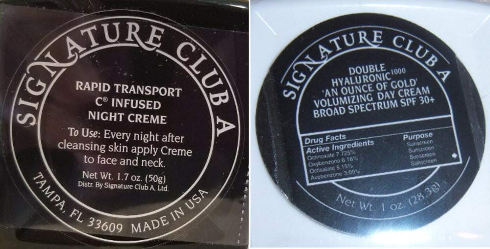 Signature Club A Rapid Transport C Night Creme bottle for overnight hydration and renewal