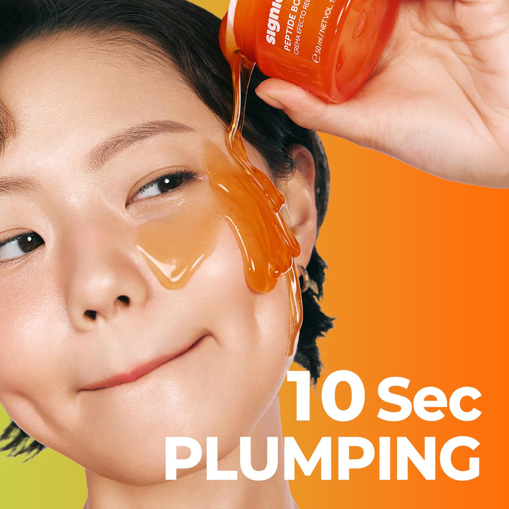 Signiq Peptide Bounce Up Cream texture close-up reveals jelly-like formula