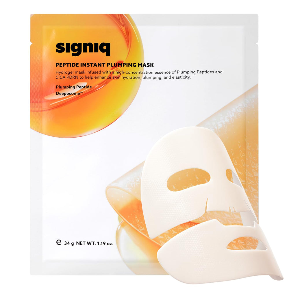 signiq peptide instant plumping mask embossed hydrogel sheet for even hydration