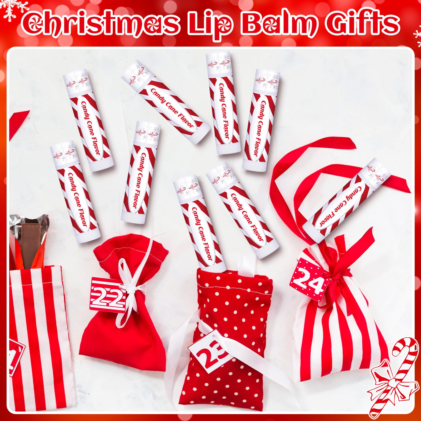 Siifert Christmas lip balm makes festive party favors for weddings, showers, and celebrations.