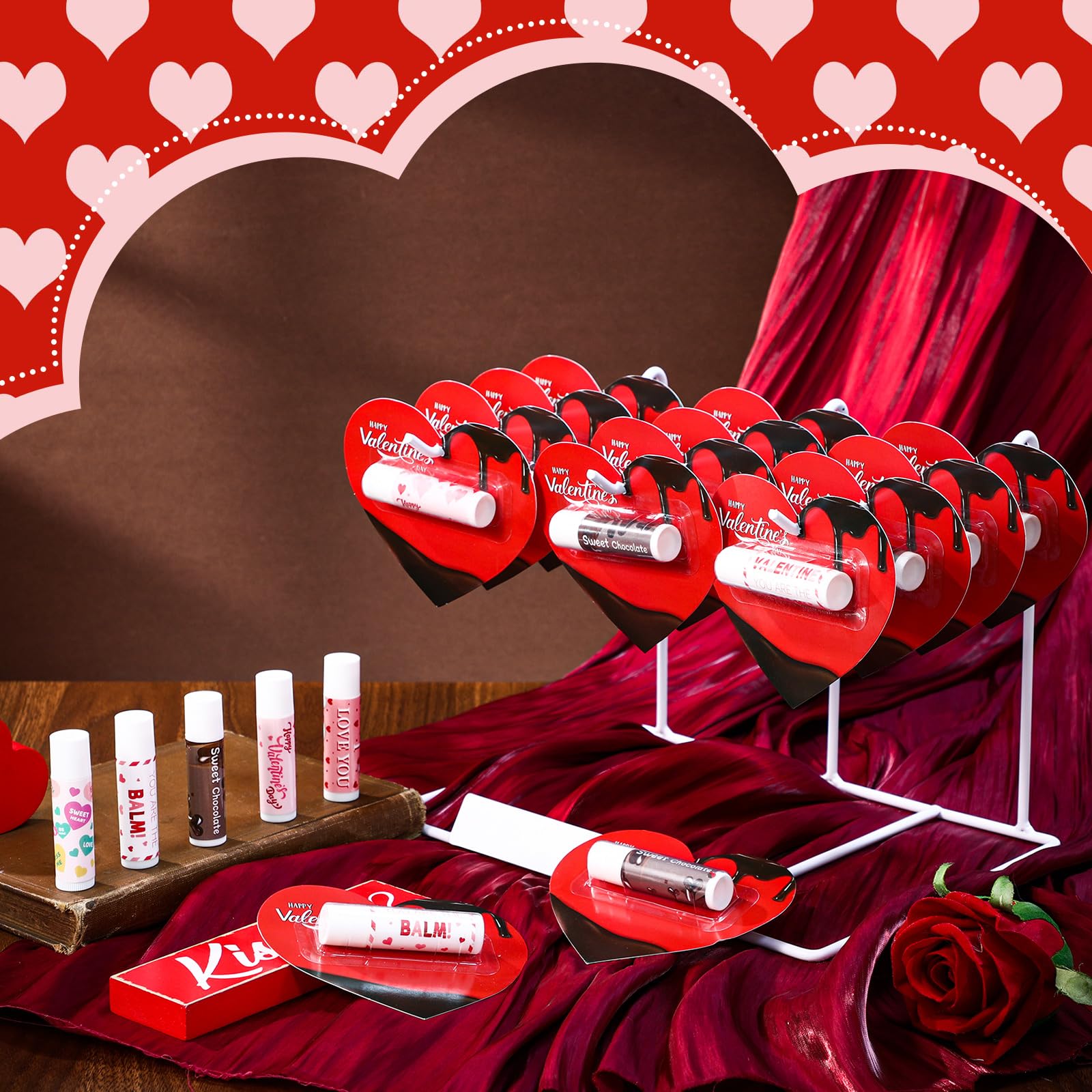 Siifert Lovely Hearts lip balm closeup showing rich moisture and playful design.