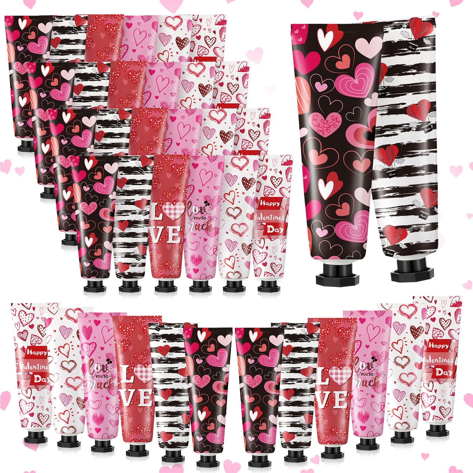 Siifert Valentine hand cream bulk set, 36 mini tubes, ideal for gifting.