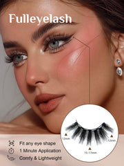 Sikkis 5D faux mink lashes for natural fullness.