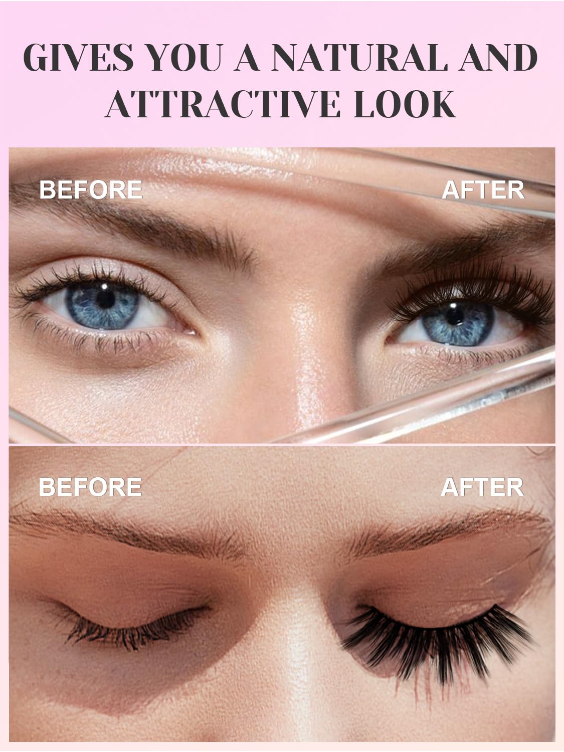 Durable reusable lashes that save time and money without glue.