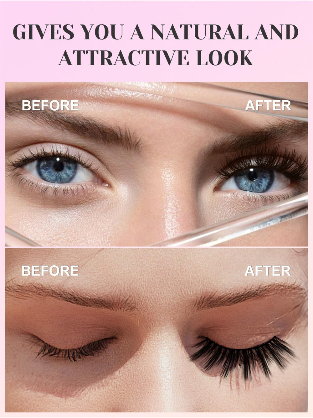 Durable reusable lashes that save time and money without glue.