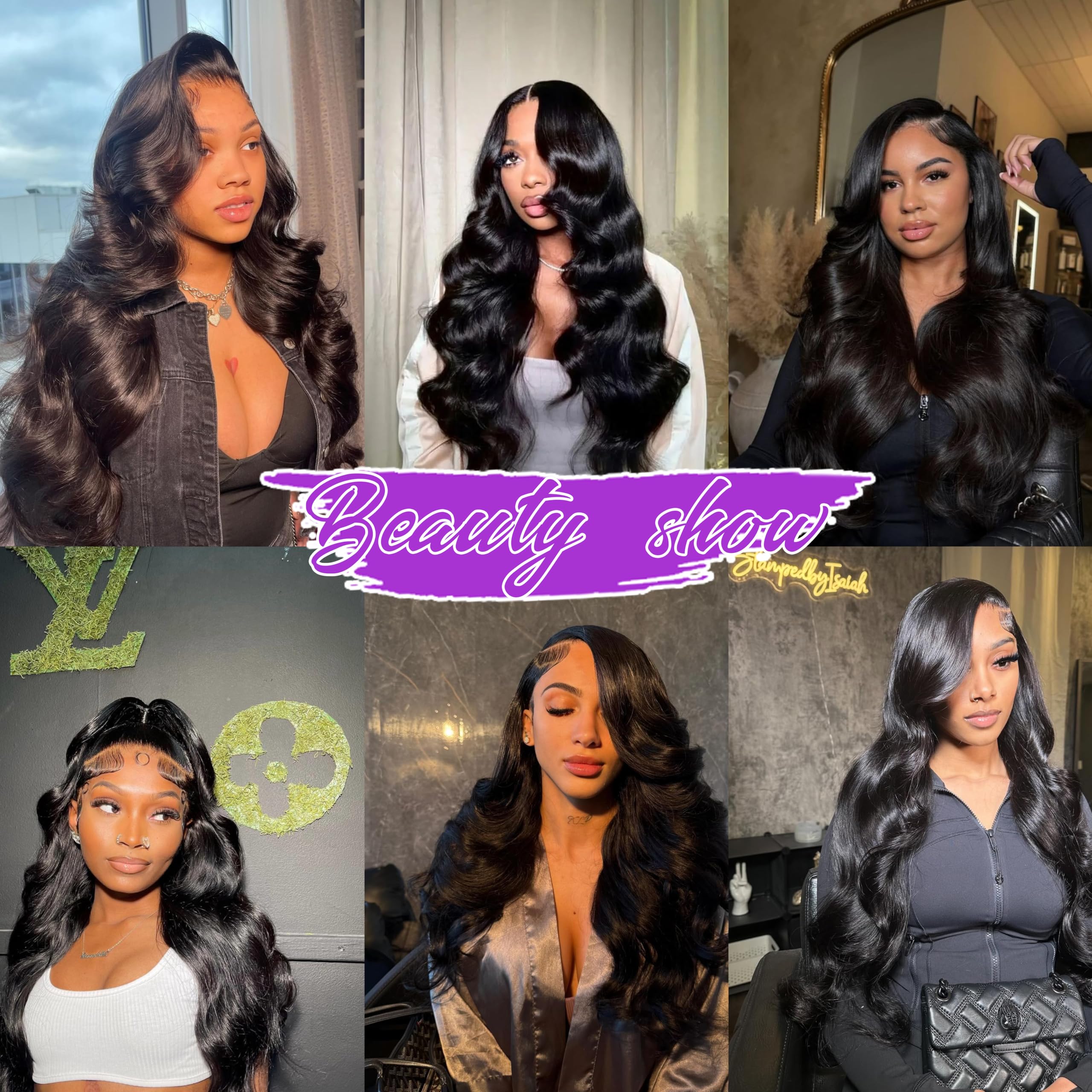 Silaiya natural black bundles on model ready for styling.