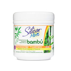 Close-up of Bamboo hair treatment jar texture and consistency.