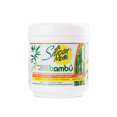 Silicon Mix Bamboo Nourishing Hair Treatment jar promotes silky, hydrated hair