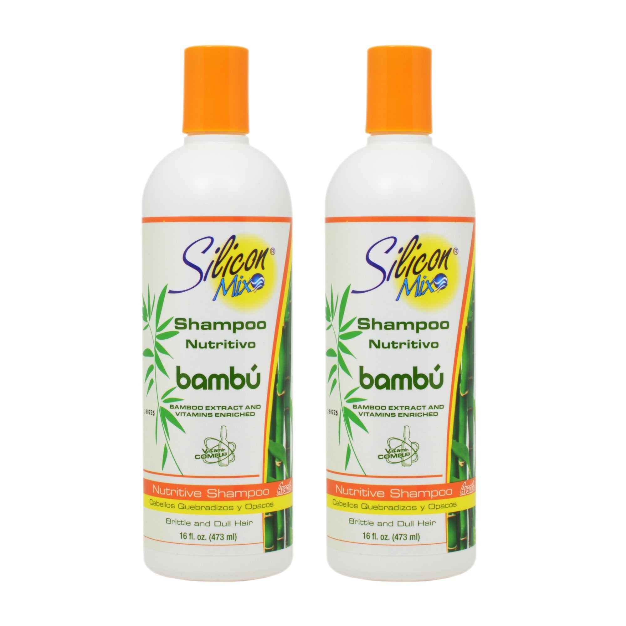 Silicon Mix Bambu Shampoo 16oz pack-2 bottle, refreshing daily cleanse for hair