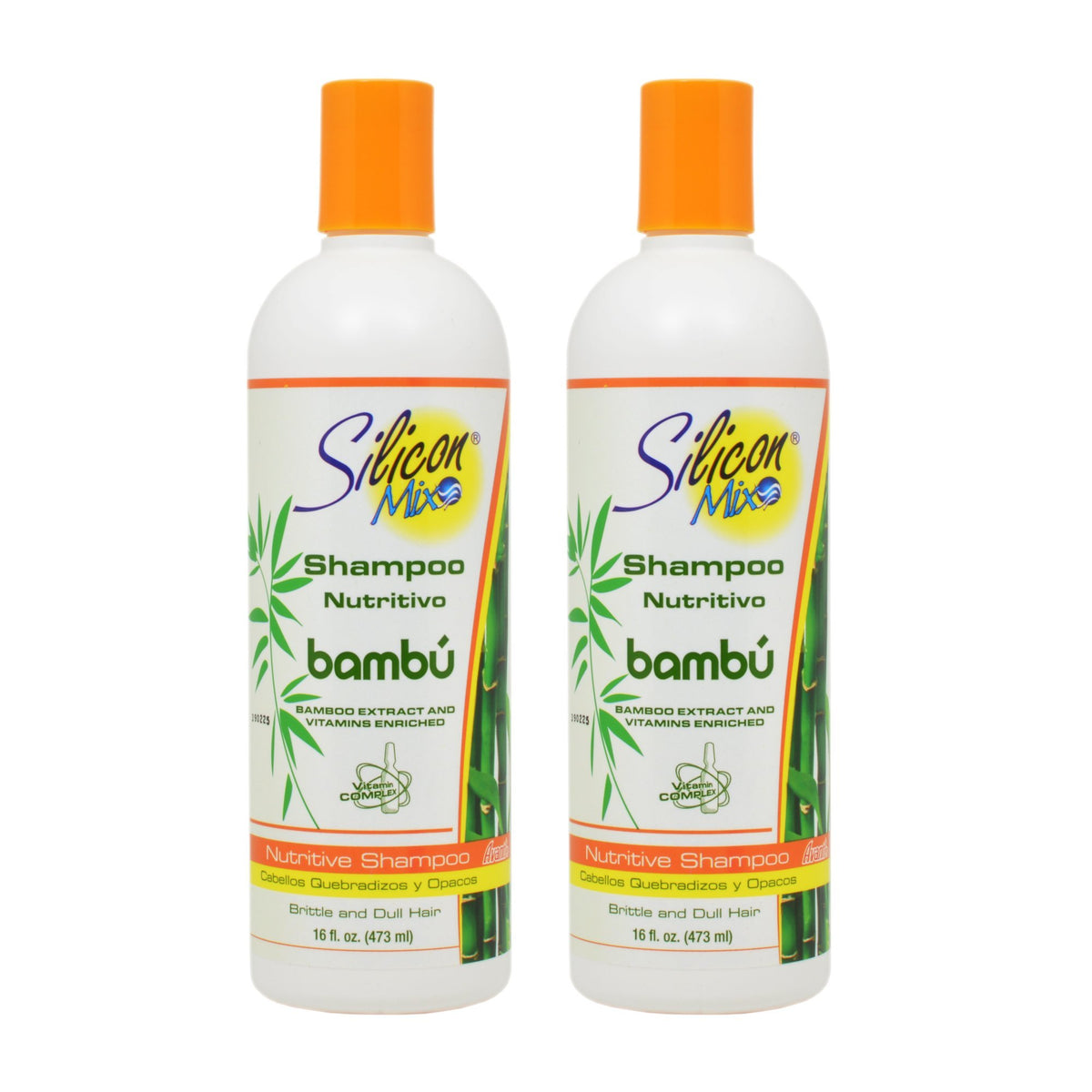 Silicon Mix Bambu Shampoo 16oz pack-2 bottle, refreshing daily cleanse for hair