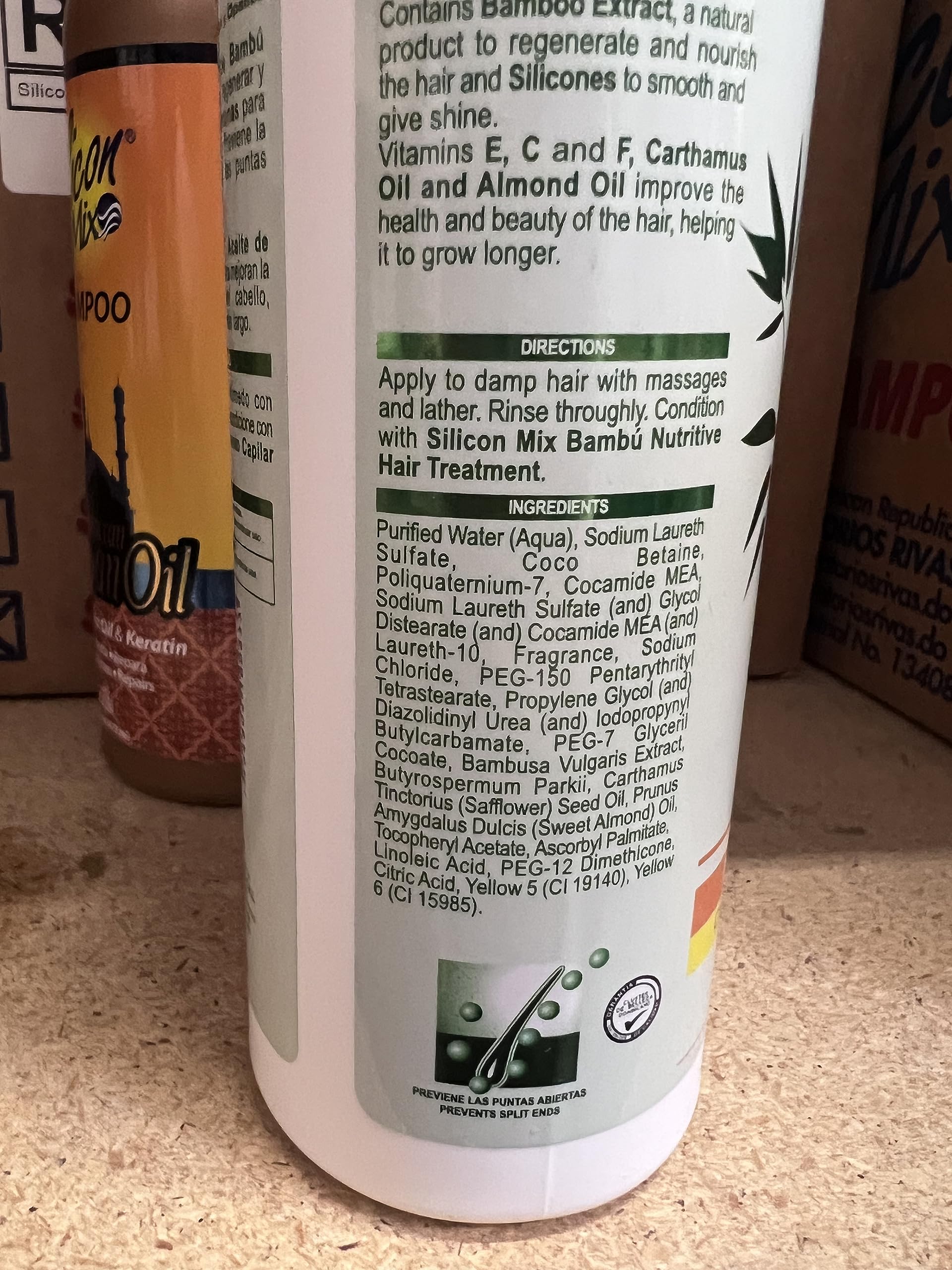 Silicon Mix Bambu treatment bottle providing nourishment for hair health