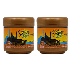 Silicon Mix Moroccan Argan Oil Hair Treatment pack of two bottles for at-home care