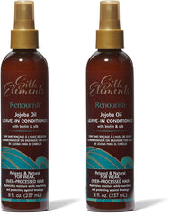 Silk Elements Jojoba Oil Leave-In Conditioning Spray pack of 2 bottles for detangling and shine