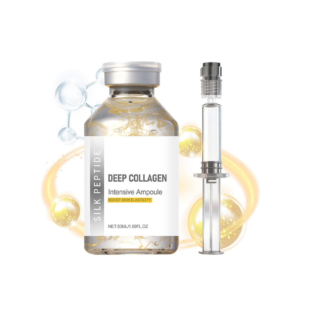 Silk Peptide Intensive Lifting Ampoule bottle promotes firming and hydration.