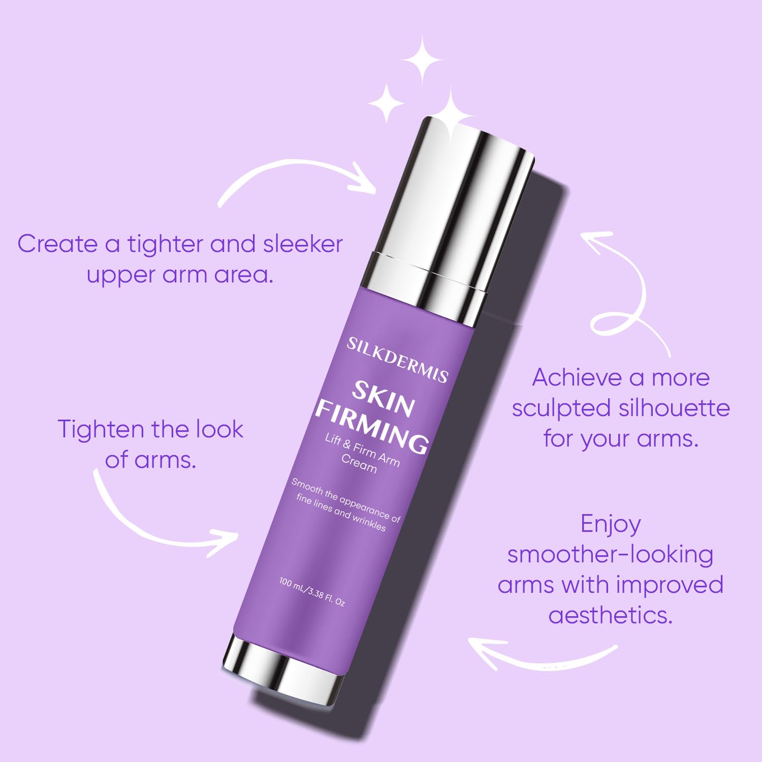 SILKDERMIS body tightening cream application showing massage for smoother skin