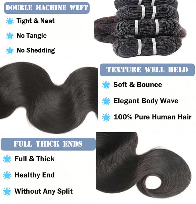 Silky Longess 12A body wave bundle 22-inch styling shot with natural luster.