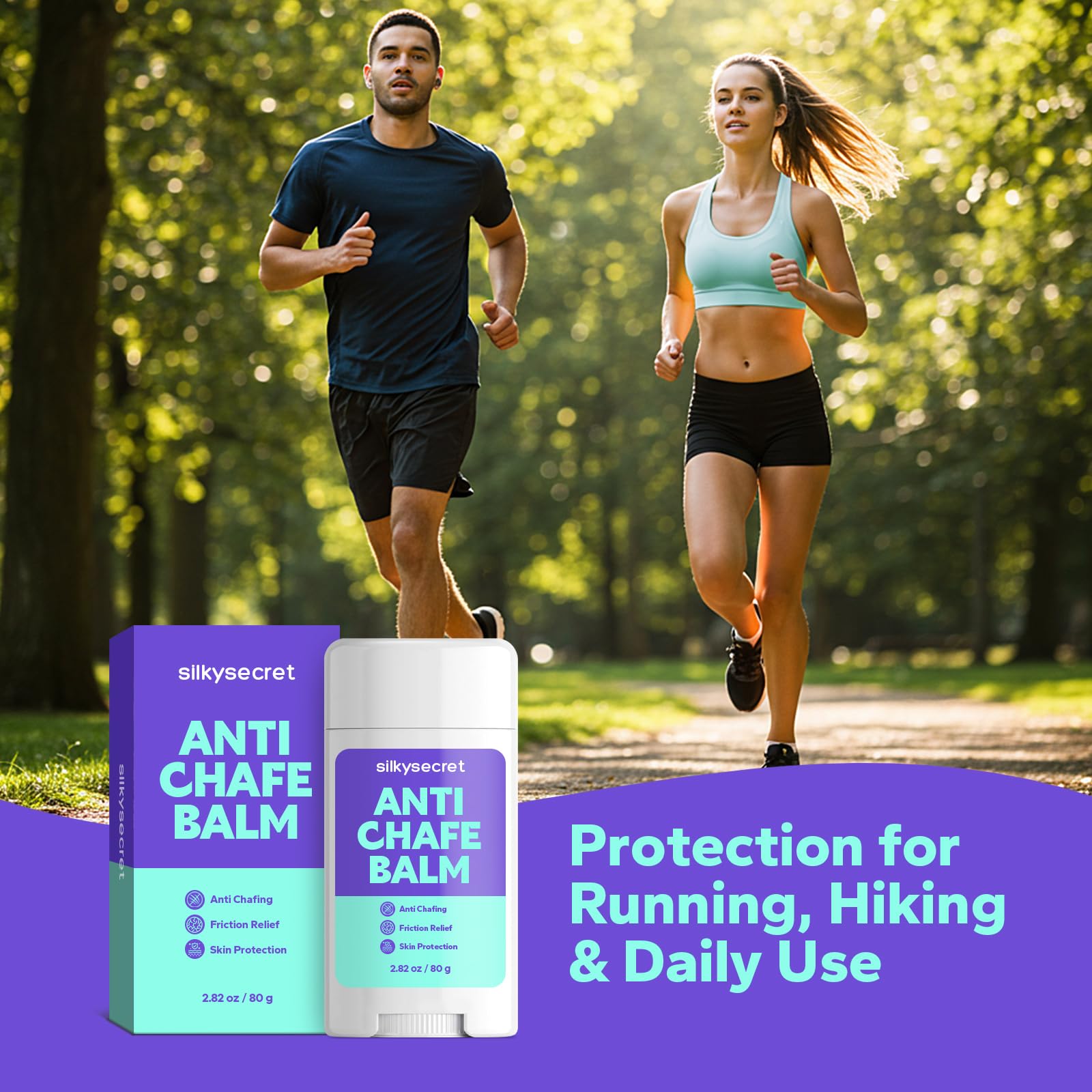 SilkySecret Anti-Chafing Stick offers all-day comfort and protection