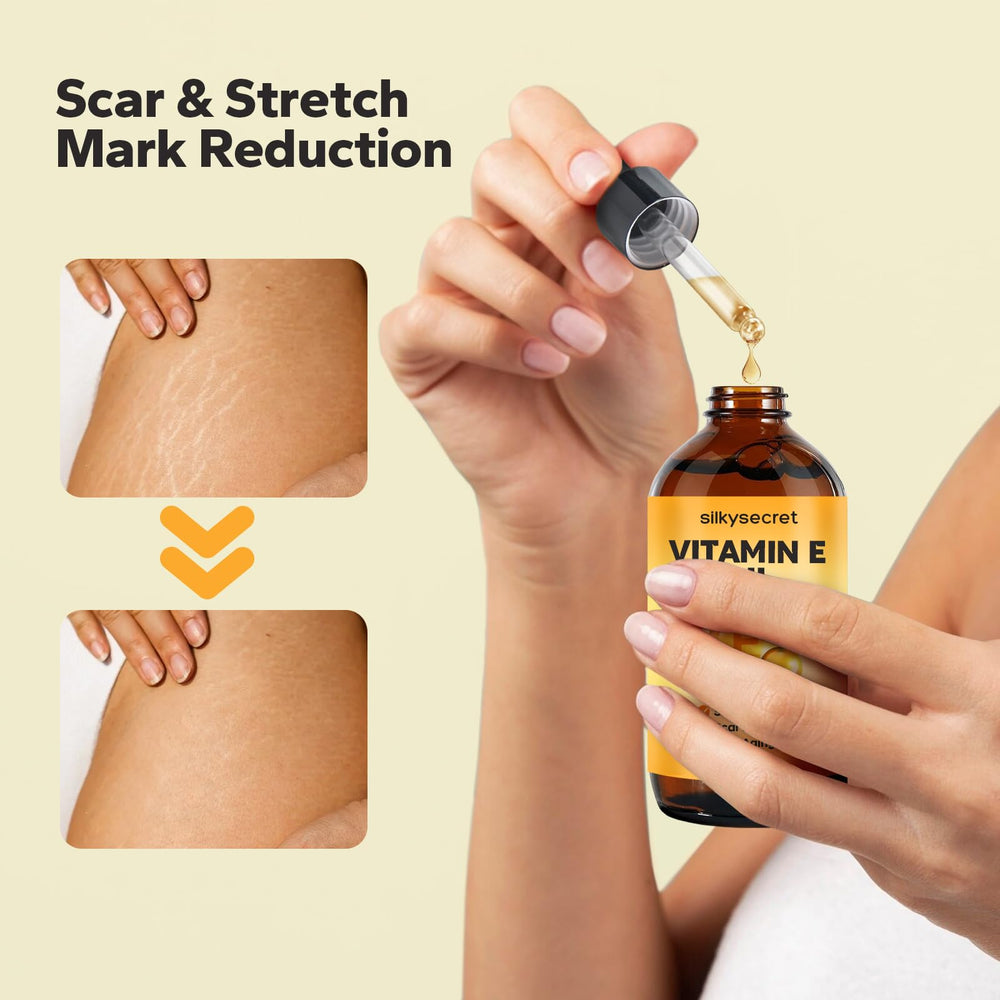 SilkySecret Vitamin E Oil during bath-time care for quick moisture