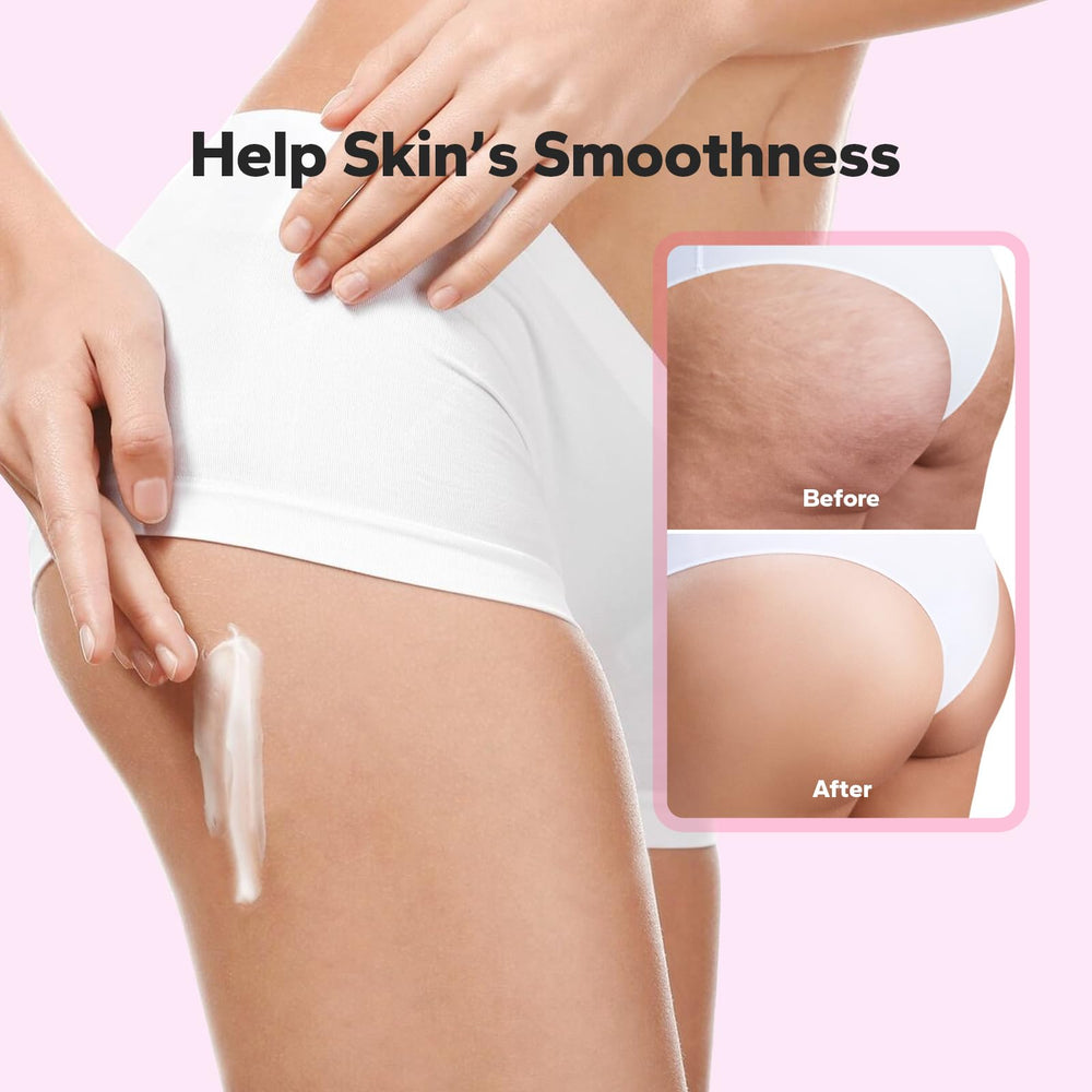 SilkyShark Bum Bum Cream on skin delivers soft hydration after application.