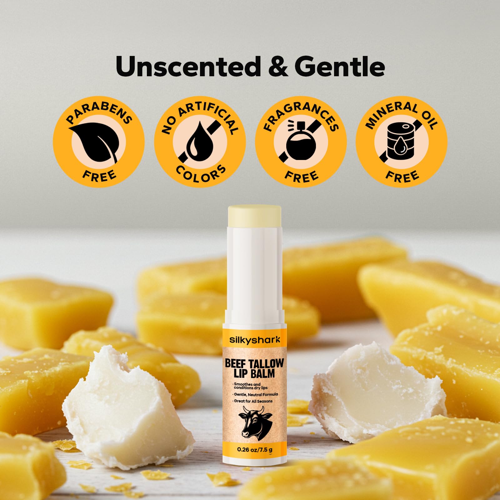 SilkyShark pocket-size lip balm in a pocket for on-the-go hydration.