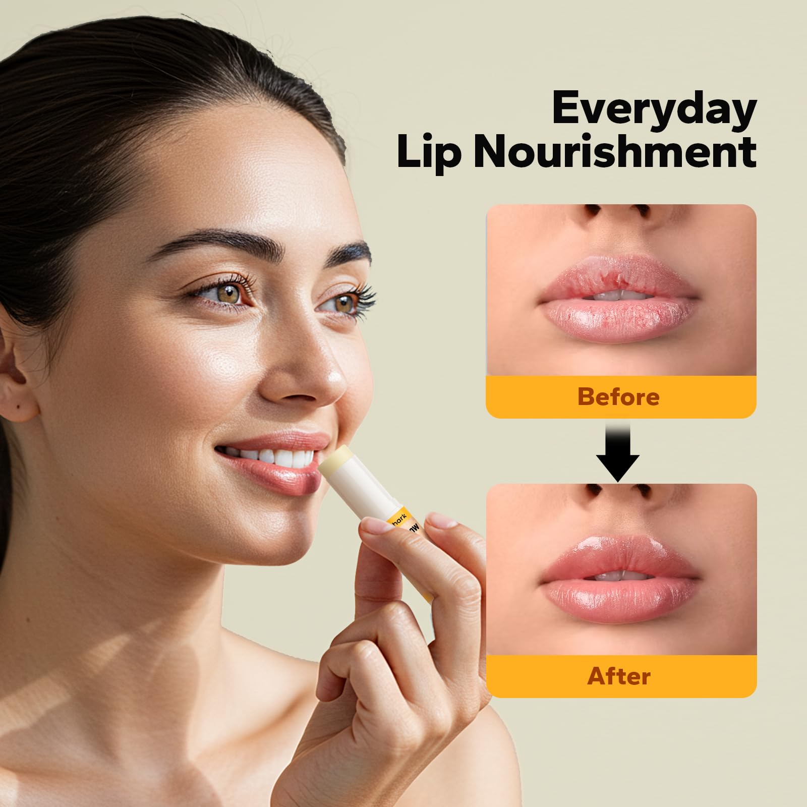 SilkyShark twist-up lip balm being applied smoothly.