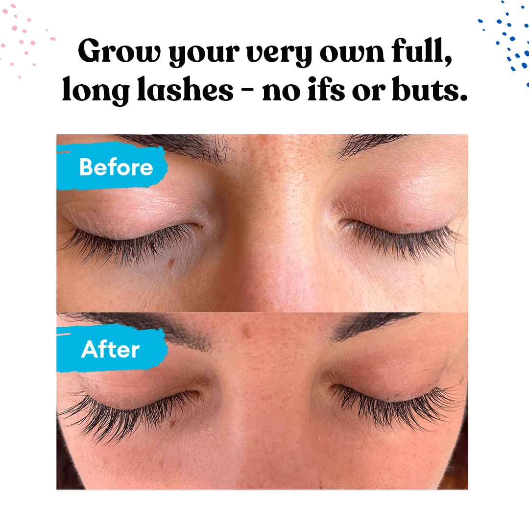 Close-up of the applicator brush applying serum to lashes for precise, comfortable daily care.