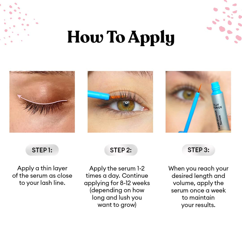 Eyebrow area treated with Silly George serum for fuller, bolder brows.