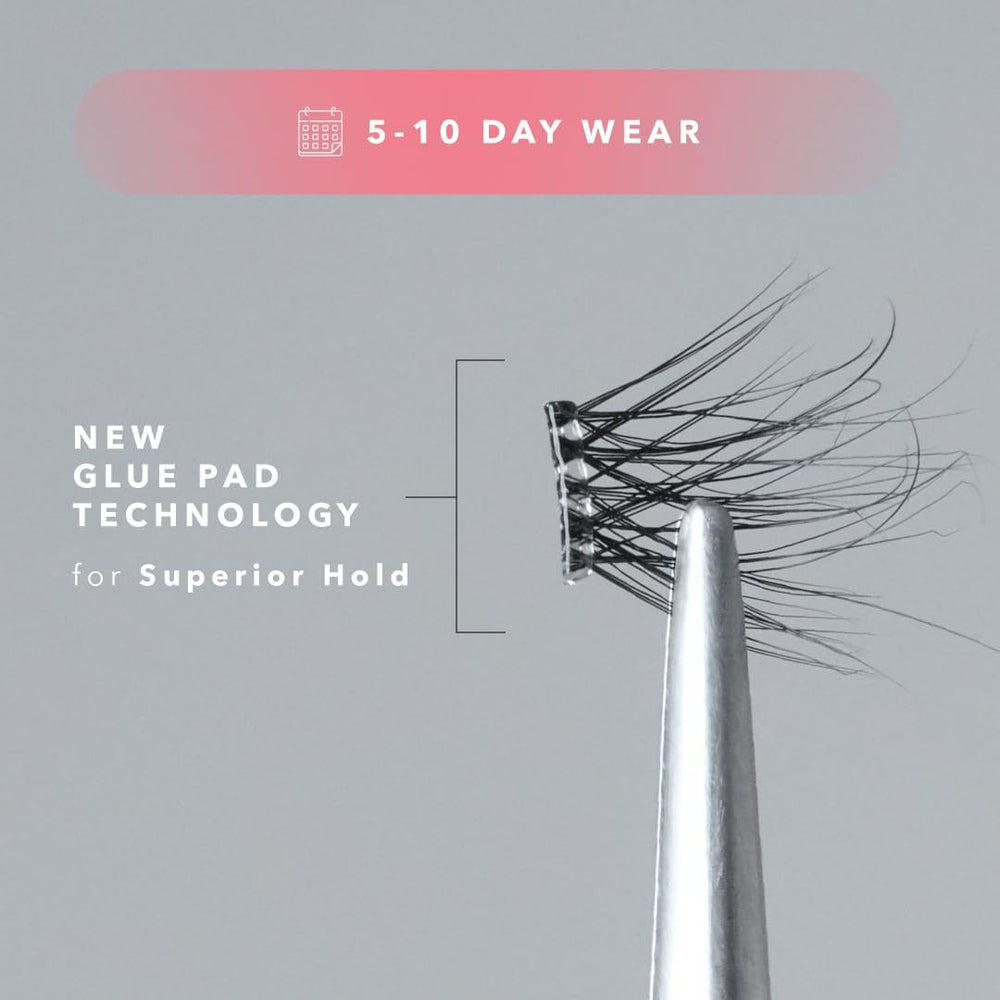 Silly George Pop-On Lashes airy fiber clusters for comfortable attachment.