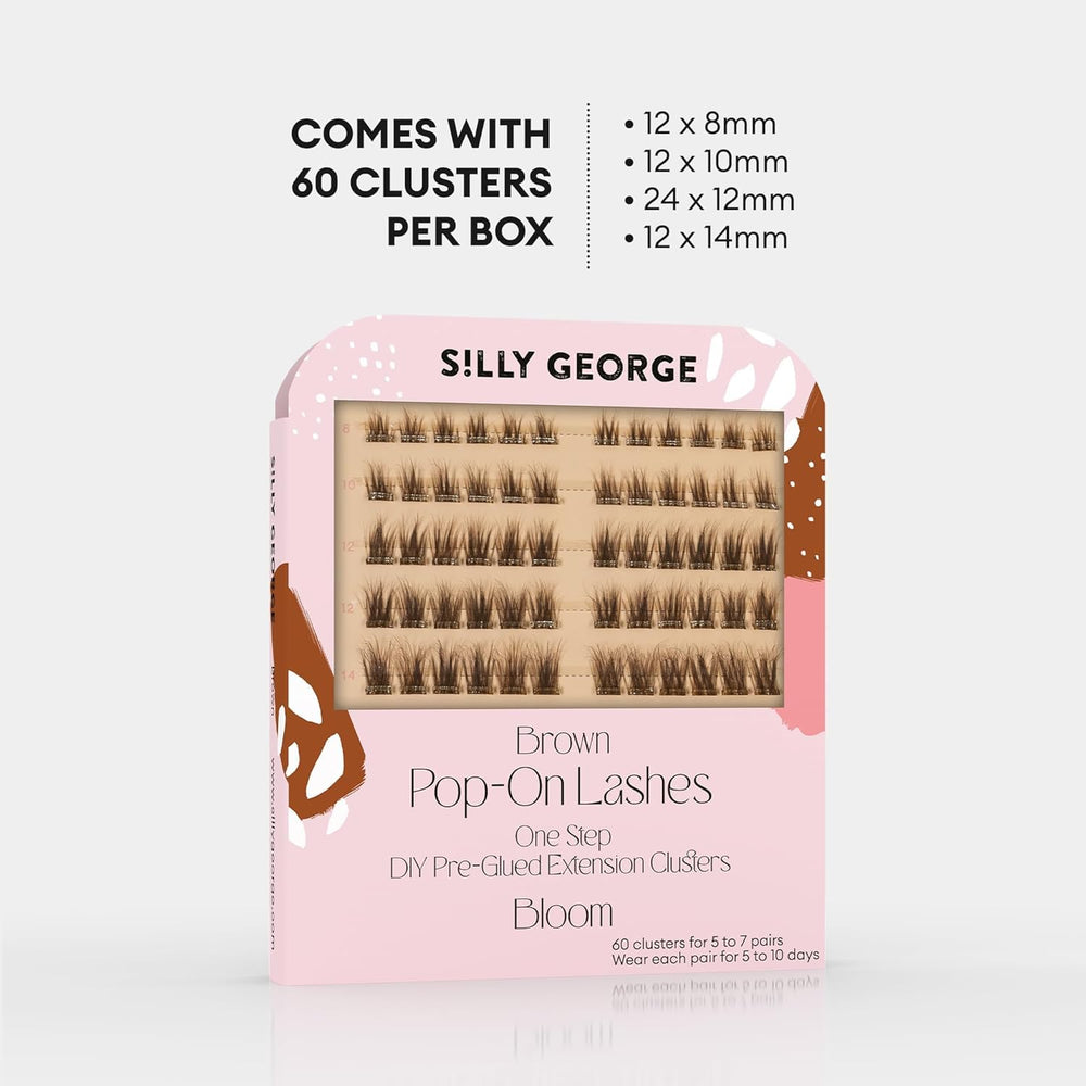 Silly George Pop-On Lashes Bloom natural finish blends with your own lashes.